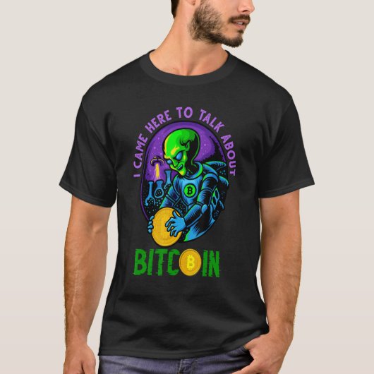 Alien Cryptocurrency Bitcoin 16 T-shirt (Voorkant)