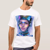 Alien Cyborg Space Woman T-shirt (Voorkant)
