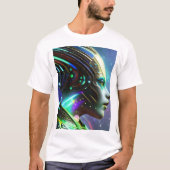 Alien Cyborg Woman Bot T-shirt (Voorkant)