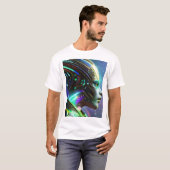 Alien Cyborg Woman Bot T-shirt (Voorkant volledig)