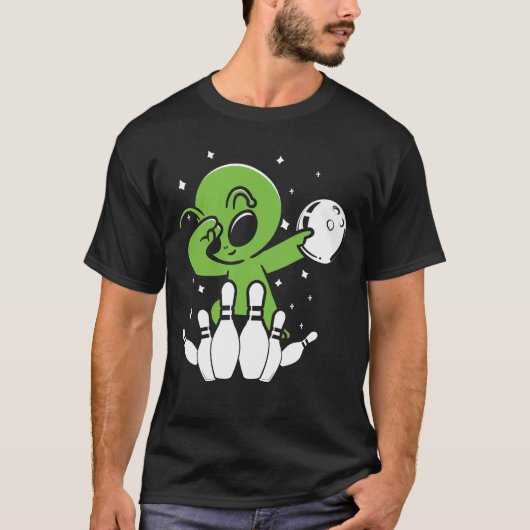 Alien Dabbing - Bowling T-shirt (Voorkant)