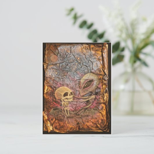 Alien Danse Macabre Briefkaart (Staand voorkant)