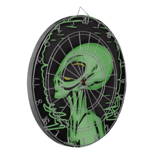 Alien Dartboard Dartbord (Voorkant Links)