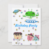 Alien Days Invitation Birthday Party Kaart (Achterkant)