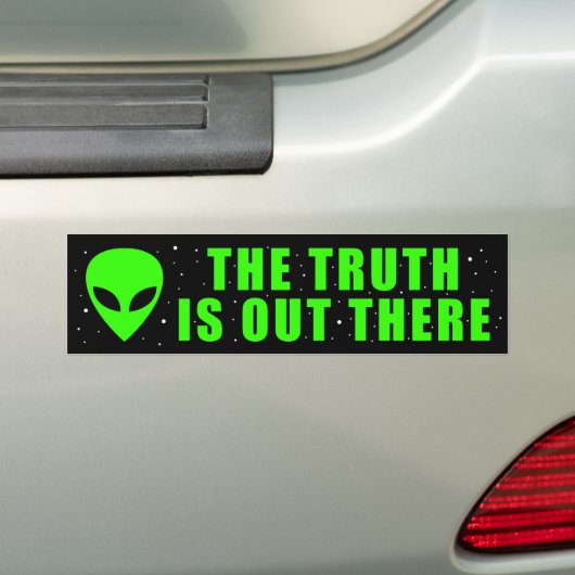 ALIEN de waarheid is er. Bumpersticker (Op auto)