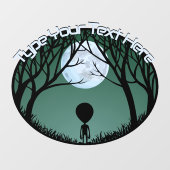 Alien Decal Custom Cute Alien Grey Window Cling (Vel)