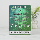 Alien Desires Halloween Kaart (Staand voorkant)