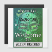 Alien Desires Halloween Magnetische Uitnodiging (Voorkant / Achterkant)