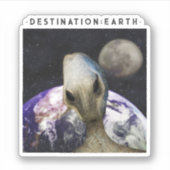 Alien Destination: Aarde Sticker (Voorkant)