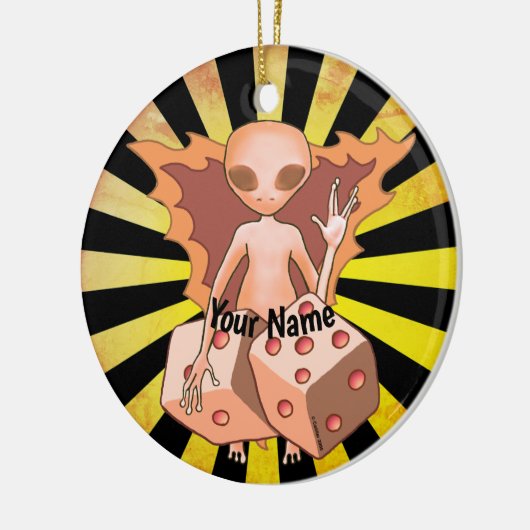 Alien Dice-ornament Keramisch Ornament (Links)