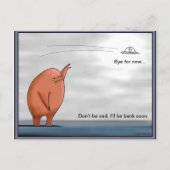 Alien die afscheid nemen - Briefkaart (Voorkant)