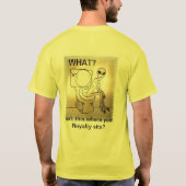 Alien die op de troon zit t-shirt (Achterkant)