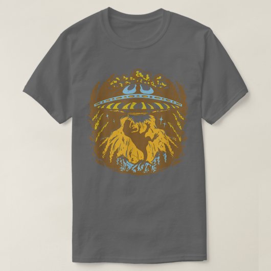 Alien Dinosaur Abduction Ufo T-shirt (Design voorkant)