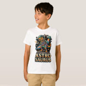 Alien Dinosaurus Astro Saurus: Retro Ruimtevaarder T-shirt (Voorkant volledig)