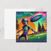 Alien Disc Golf met Planet Achtergrond (Voorkant / Achterkant)