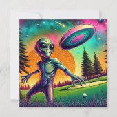 Alien Disc Golf met Planet Achtergrond (Voorkant)