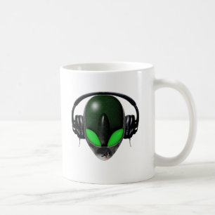 Alien DJ Music Lover - Reptile Green Koffiemok