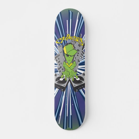 Alien DJ-skateboard Persoonlijk Skateboard (Voorkant)