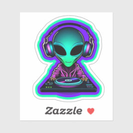 Alien DJ Sticker