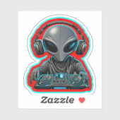 Alien DJ Sticker (Vel)