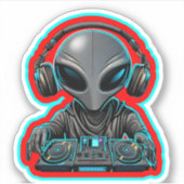 Alien DJ Sticker (Voorkant)
