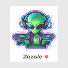 Alien DJ Sticker