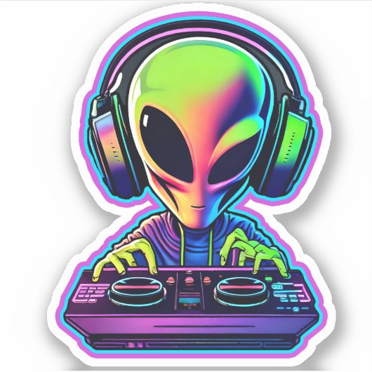 Alien DJ Sticker (Voorkant)