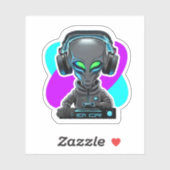 Alien DJ vinyl Sticker (Vel)