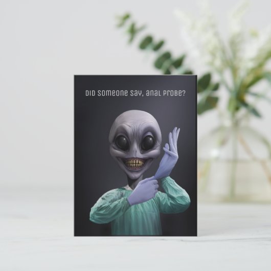 Alien Doc Briefkaart (Staand voorkant)
