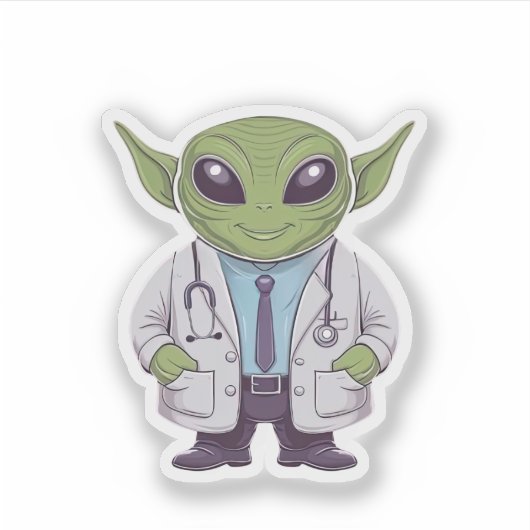 Alien Doctor Sticker (Voorkant)