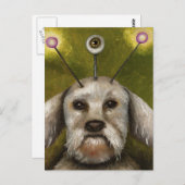 Alien Dog Briefkaart (Voorkant / Achterkant)