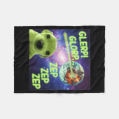 Alien Dog Meme Glerp Glorp Funny Space Laser Gift  Fleece Deken (Voorkant (Horizontaal))