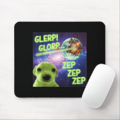 Alien Dog Meme Glerp Glorp Funny Space Laser Gift  Muismat (Met muis)