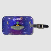 Alien Driving Spaceship Nieuw Mexico T-shirt Bagagelabel (Voorkant (horizontaal))