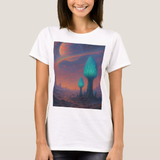 Alien Droomlandschap Gloed – Kosmisch Exploratie T T-shirt