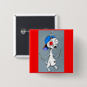 Alien Drummer Button (Voorkant /achterkant)