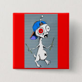Alien Drummer Button (Voorkant)