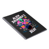 Alien Drummer's Beat T-shirt - Funky Alien Graphic Notitieboek (Rechterzijde)