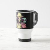 Alien Duo Koffiemok – Retro Sci-Fi Reisbeker (Voorkant rechts)