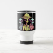 Alien Duo Koffiemok – Retro Sci-Fi Reisbeker (Center)