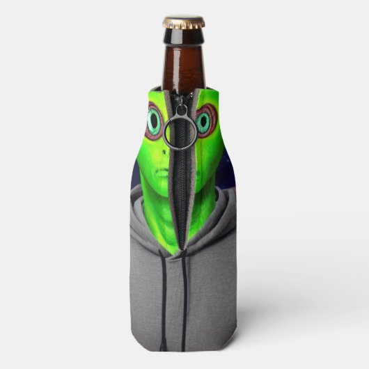 Alien Earth Het Koele Man Flesjeskoeler (Fles Achterkant)