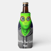 Alien Earth Het Koele Man Flesjeskoeler (Fles Voorkant)