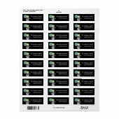 Alien & Earth Space Theme Return Address Label (Full Sheet)