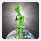 Alien & Earth Sticker (Voorkant)