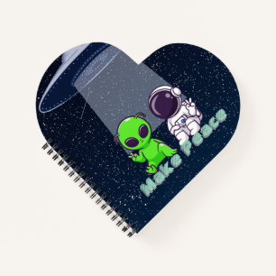 Alien & Earthling Peace op een mini-notitieboek Notitieboek