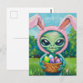 Alien Easter Bunny Briefkaart (Voorkant / Achterkant)
