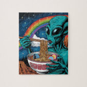 Alien Eating Noodles Legpuzzel (Verticaal)