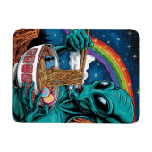 Alien Eating Noodles Magneet (Horizontaal)