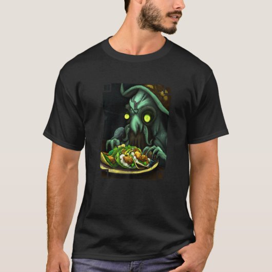 Alien Eating Tacos Extraterrestrial Taco T-shirt (Voorkant)