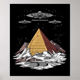 Alien Egyptian Pyramids Antarctica-complot Poster